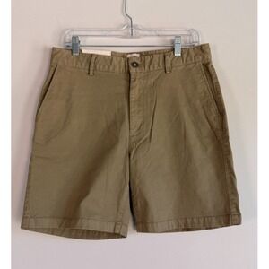 Flint and Tinder Shorts Size 32 Khaki Flat Front 7" Inseam Preppy Stretch